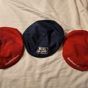Budweiser / Budlight golfer/painter hats VINTAGE